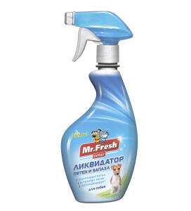 Спрей 3 в 1 Ликвидатор пятен и запаха д/собак Mr.Fresh