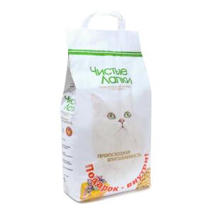 Чистые Лапки наполн. древесный 12л (4,5кг) 1*4