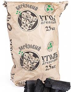 Уголь древесный березовый Марка А 2,5кг