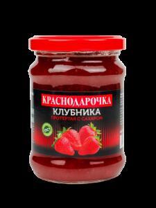 Протертая с сахаром Клубника Краснодарочка ГОСТ 280г 1*12