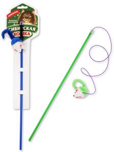 Дразнилка Сибирская Кошка Удочка мышь плюшевая