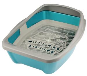 Туалет для кошек ЕВРО глубокий с сеткой и бортиком Сибирская Кошка