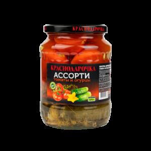 Ассорти томаты и огурцы Кубанские Просторы ГОСТ 670гр