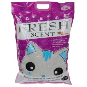 Fresh Наполнитель Свежесть Клубника 10л комкующ. 1*2