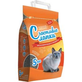 Счастливые Лапки наполн. 5кг комк., Эконом пакет 1*4