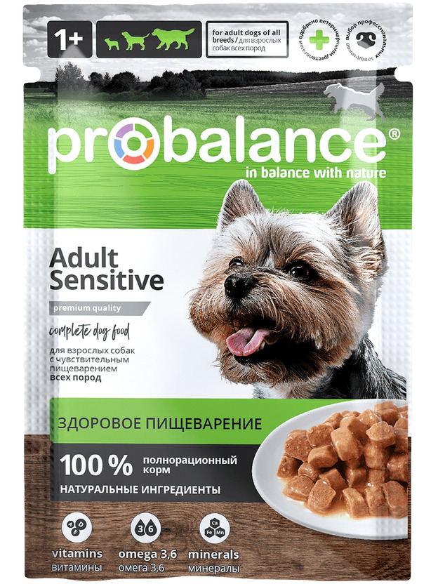 Консервированный корм для собак Probalance Sensitive, 85г (28 шт. в уп.)